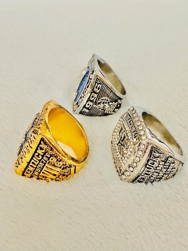3 PCS Kentucky Wildcats 18k Brass Championship Ring W Box, US SHIP 1996/98 2012 - Picture 4 of 4
