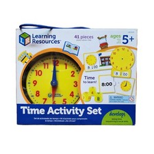 Learning Resources Time Activity Set - 41 Pieces, Ages 5 ,Clock for Teaching Tim