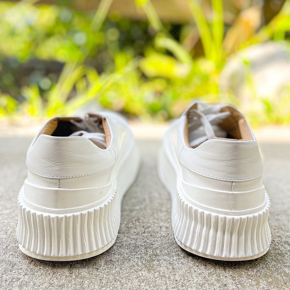 Killer NEW $690 JIL SANDER White Leather Platform Sneakers Killer NEW $690 JIL SANDER White Leather Platform Sneakers