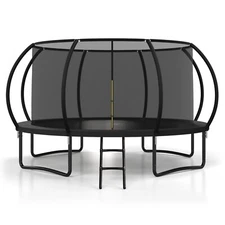 10 FT/12 FT/14FT/16 FT Outdoor Trampoline with Safety Enclosure Net and Ladder