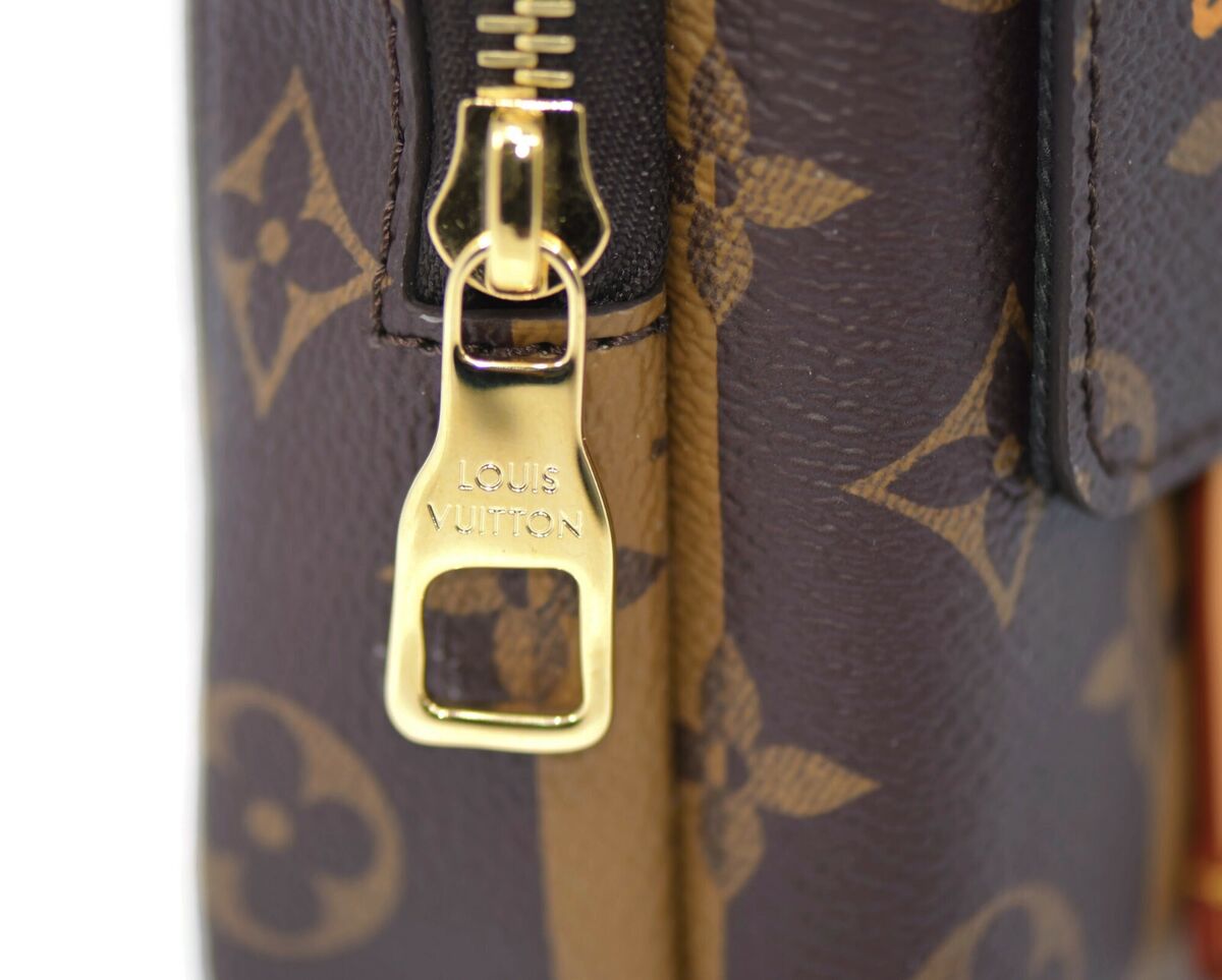 Leather Louis Vuitton X Nigo Flap Double Phone Pouch in Monogram