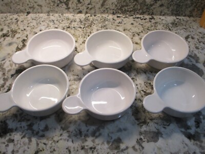 Corning Ware White GRAB IT Bowls P-150-B Tab Handle Set of 6 Bowls