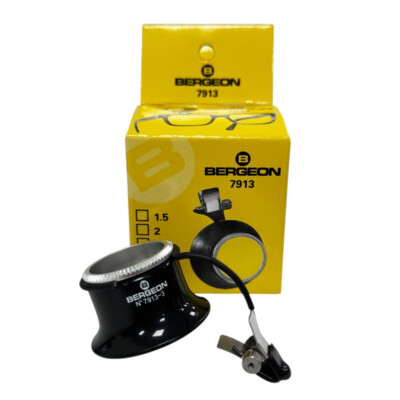 Bergeon 7913-3 Eyeglass Loupe with Clip 3.3x Magnification, Ref. 3, Swiss Made