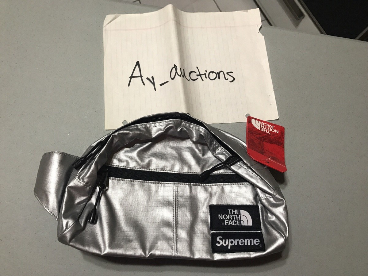 Supreme The North Face Metallic Roo II Lumbar Pack Waistbag Supreme The North Face Metallic Roo II Lumbar Pack Waistbag