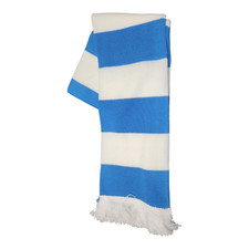 SKY Blue and White Bar Scarf