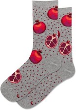 Hotsox Women's Pomegranate Socks 1 Pair, Grey Heather, Women's 9-11 Shoe