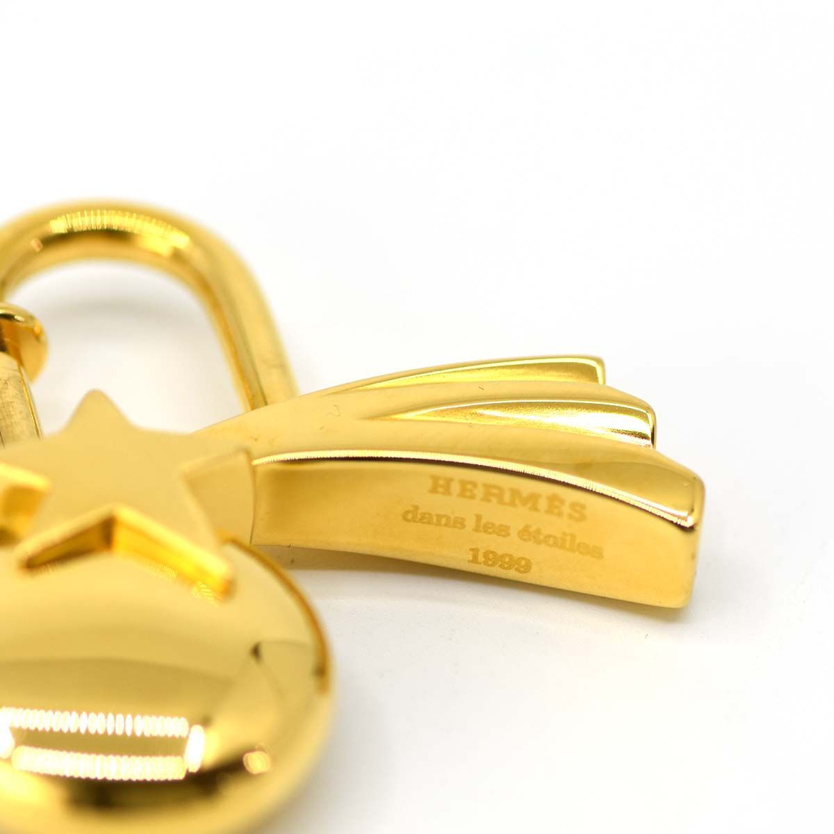 HERMES　カデナ　シューティングスター HERMES Cadena Shooting Star Lock Plating Silver Bag Charm