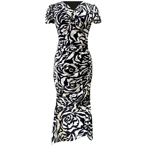 Office Dresses for Women Work Business Formal Midi Fit and Flare Black Size 2-10 - Picture 13 of 14