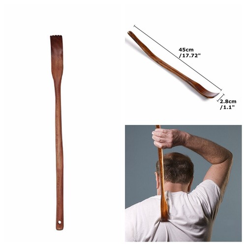 Pratical Convenient Anti Itching Wooden Back Scratcher Extended Curved Handle - Picture 7 of 7
