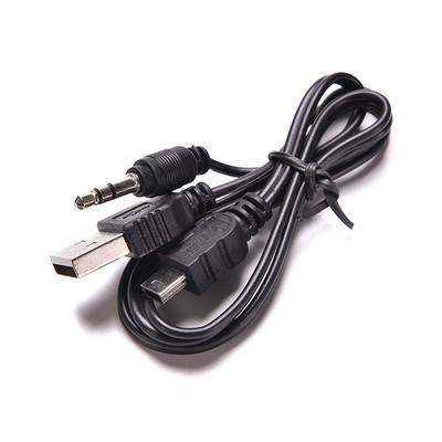 3.5mm USB to Mini USB Standard Audio Jack Connection Cable for Speakers Mp3、-wy