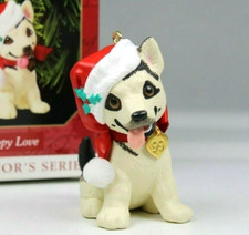 Hallmark Puppy Love Ornament German Shepherds Pup 9th In Series Christmas 1999