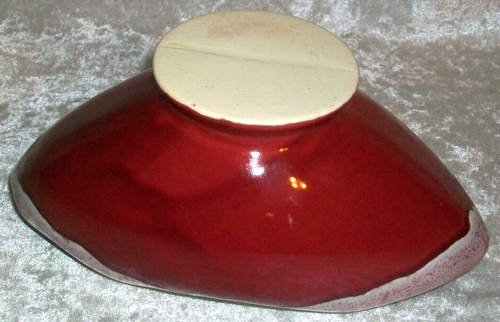 Vintage Oval MCM White Lava Drip Glaze Folded Pinched Art Pottery Nut Candy Bowl - Picture 22 of 24