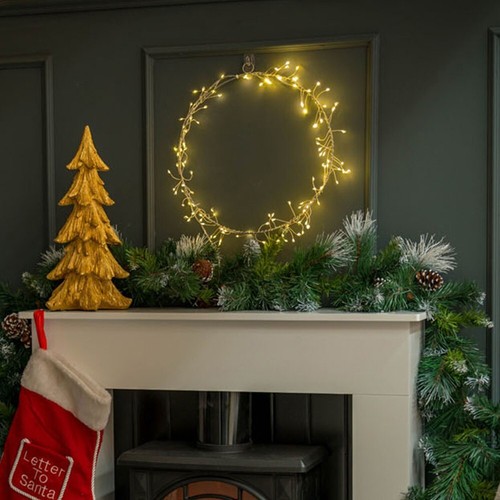 Battery Operated Christmas Firecracker Hoop Light Window Wall Xmas Decoration - Picture 4 of 8
