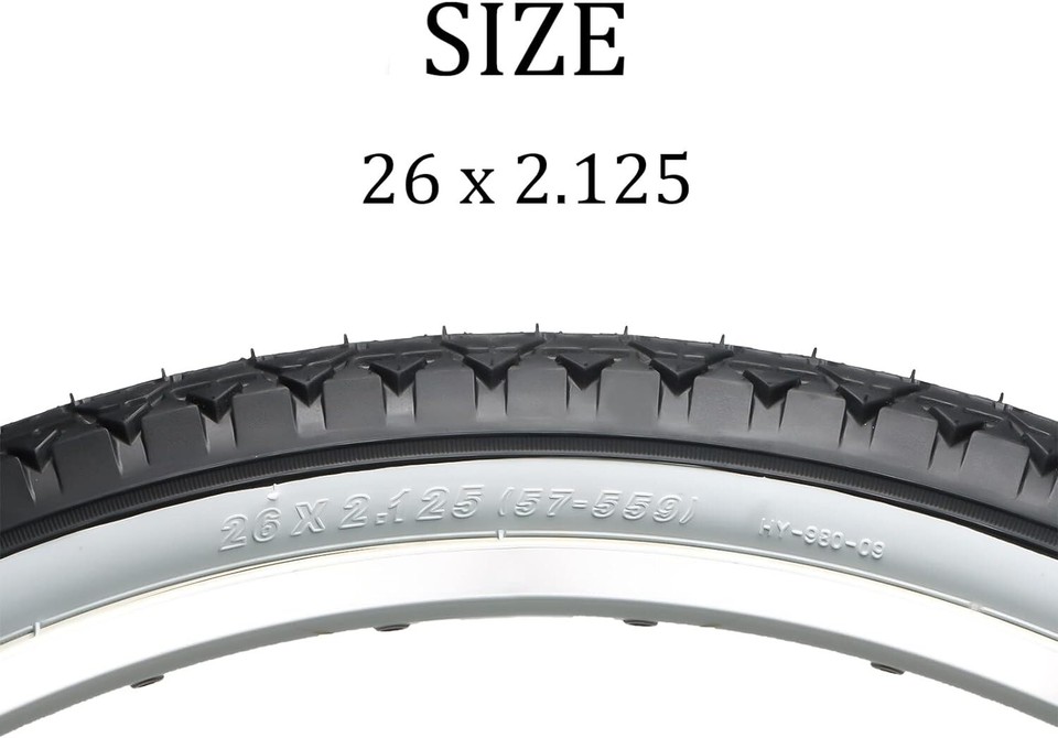 Hycline Bike Tire, 26x2.125 Folding Replacement Tire For Beach Cruiser - View #10