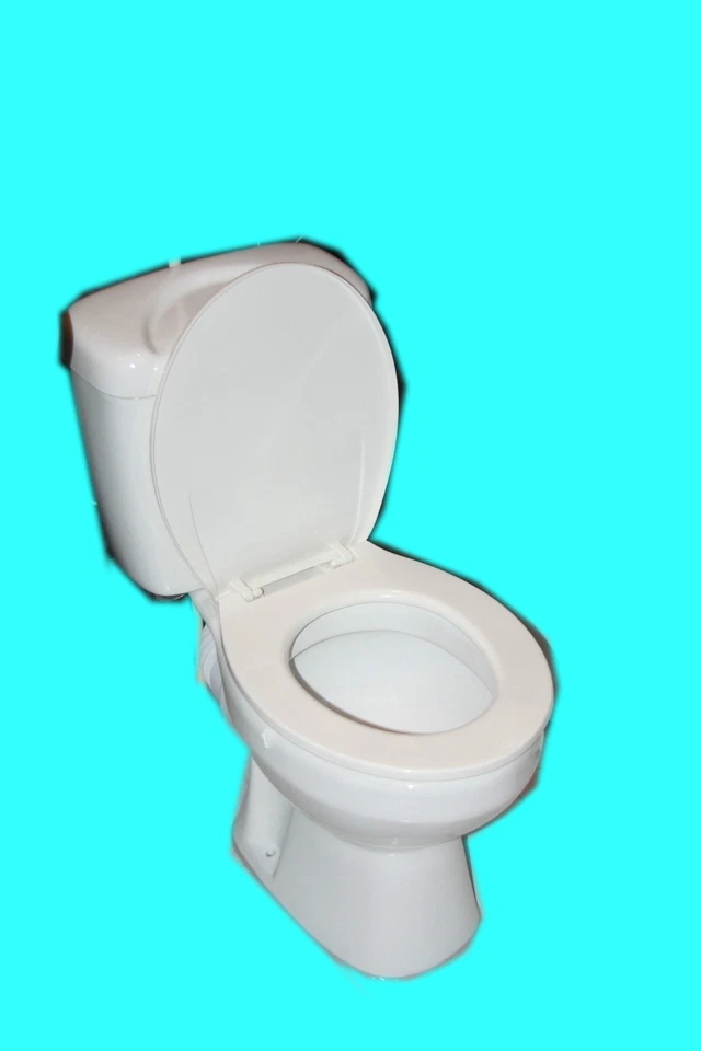 Wc Toilette Stand komplett set mit Spülkasten KERAMIK Weiß - Bild 4 von 4