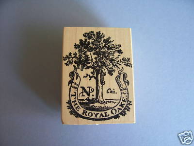 100 PROOF PRESS RUBBER STAMPS THE ROYAL OAKE OAK TREE NEW wood STAMP last one