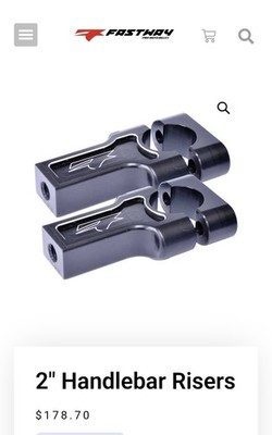 Fastway Handlebar Risers - Black, 2'' 22-12-525