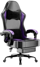 Gaming Chair with Footrest and Massage Lumbar Support, Computer Chairs...