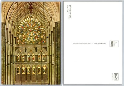 Westminster Abbey South Rose Window London Stained Glass Postcard