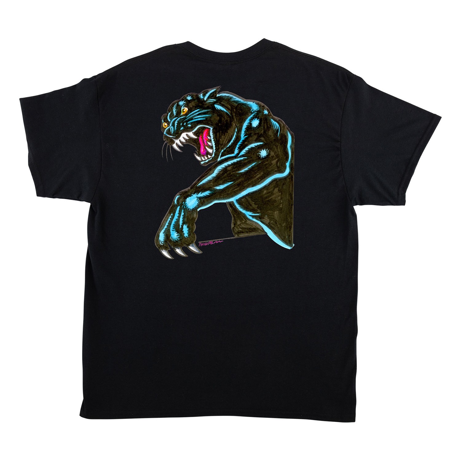 S Shirt Natas Sketch Panther Black