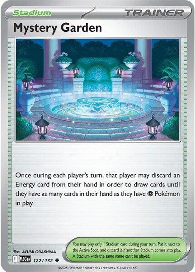 Pokemon Mystery Garden (122/197) Mega Evolution LP REVERSE HOLO