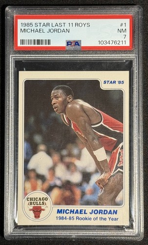 MICHAEL JORDAN PSA 7 1985-86 STAR LAST 11 ROYS #1 ROOKIE OF THE YEAR RC 🔥 