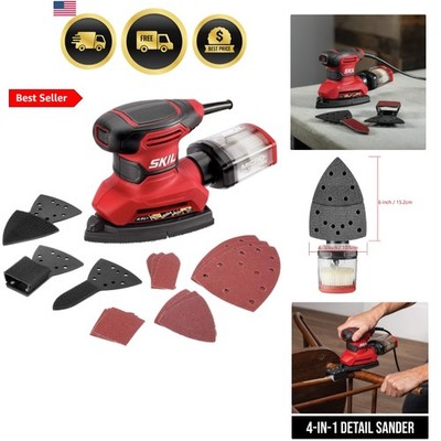 Corded Multi-Function Detail Sander with Micro-Filter Dust Box 3 Additional A...