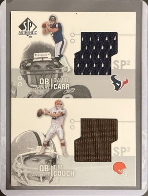 David Carr / Tim Couch - Jersey Patch - 2002 Upper Deck SP Authentic
