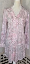 NEW Lauren Ralph Lauren S Black Tag Cotton Blend Pink Paisley Sleepshirt Gown