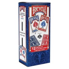 Bicycle Playing Cards 12 Decks Standard Face 6 Red 6 Blue Poker Pack