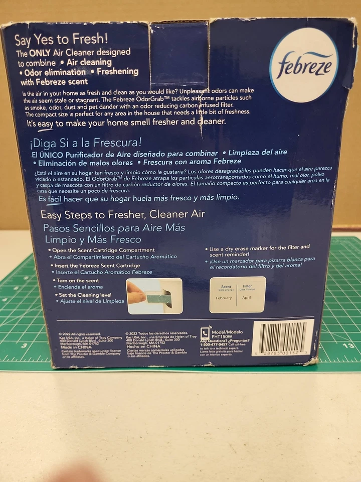 Febreze OdorGrab Air Cleaner FHT150W Odor Eliminator Purifier Home Scent - Image 3 of 4