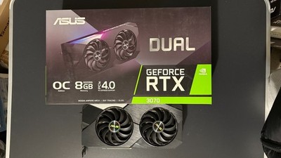 ASUS GeForce RTX 3070 DUAL OC 8GB GDDR6 Grafikkarte 2x HDMI, 3x DP PCI-E