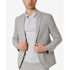 KENNETH COLE REACTION Suit jacket Basketweave Slim Fit Ready Flex 42L 395