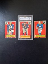 1956 Topps Football Lot 3 Dif. HIGH GRADE ALL LIONS Creekmur HOF Graded GMA 6