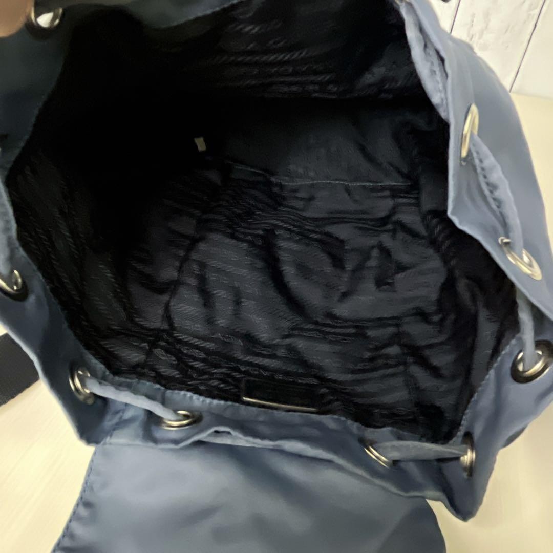 PRADA Nylon Drawstring Triangle Logo Mini Backpac… - image 14