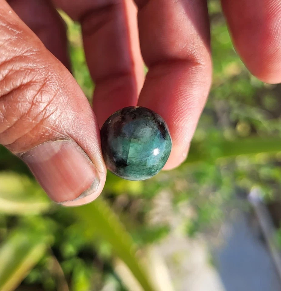 Esfera Esmeralda 33 cts Piedras Preciosas Esmeralda Esfera Reiki, Piedra Esmeralda Foto 4 de 4