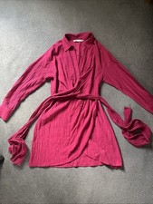 ZARA Summer Short Dress Cerise Pink Size M