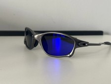 Oakley Juliet 2.0 X-Metal Polarized Sunglasses Blue Lenses/Matte Gray Frames
