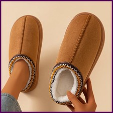 Plush Winter Slipper Boots Soft Sole Warm Indoor Outdoor House Shoes