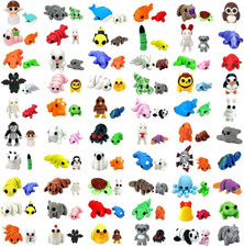 102 Pcs Mini Random 3D Printed Animal Figurines Set, Flexible Articulated Fidget