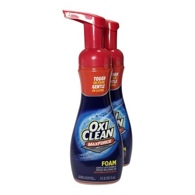 2 OxiClean MaxForce Laundry Stain Remover FOAM Bottle 9oz Washable Delicates