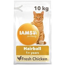 Hairball Complete Dry Cat Food Chicken 10kg - Significantly Reduces 5.38 per kilo