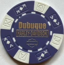 Harley Davidson A/K/Q/J Poker Chip Dubuque HD in Dubuque, Iowa      CLOSED