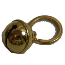 Authentic HERMES Keyring bell vintage Metallic 2086