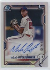 2021 Bowman Draft Chrome Pick Refractor /499 Micah Ottenbreit #CDA-MO Auto 16zo