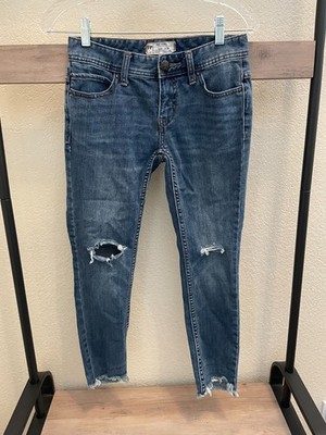 Free People Denim Skinny Jeans Womens 25 Frayed Hem