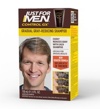 SHAMPOO Just for Men Control GX 4 Fl Oz Pack of 1 , Blonde to Medium Browm