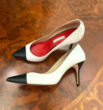 Carolina Herrera Leather White/Black Pumps Size 39