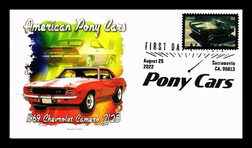 US COVER PONY CARS 1969 CHEVROLET CAMARO Z/28 FIRST DAY ISSUE PANDA CACHET