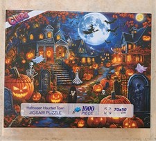 Halloween Haunted House Jigsaw Puzzle 1000 Pieces Ghosts Pumpkins Skeletons Bats